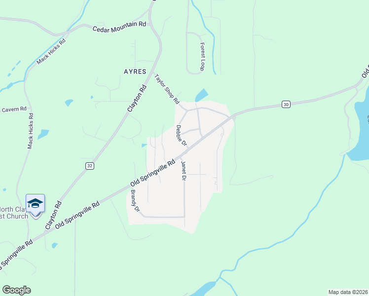 map of restaurants, bars, coffee shops, grocery stores, and more near 5912 Debbie Drive in Trussville