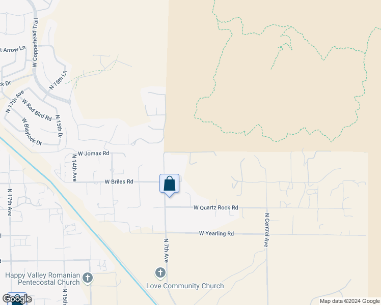 map of restaurants, bars, coffee shops, grocery stores, and more near West Jomax Road in Phoenix