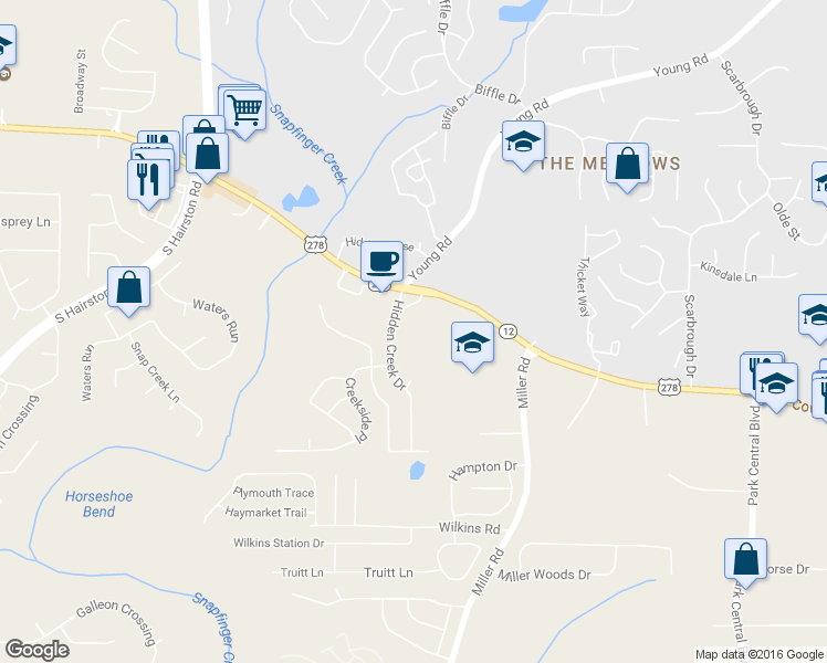map of restaurants, bars, coffee shops, grocery stores, and more near 5649 Covington Highway in Decatur