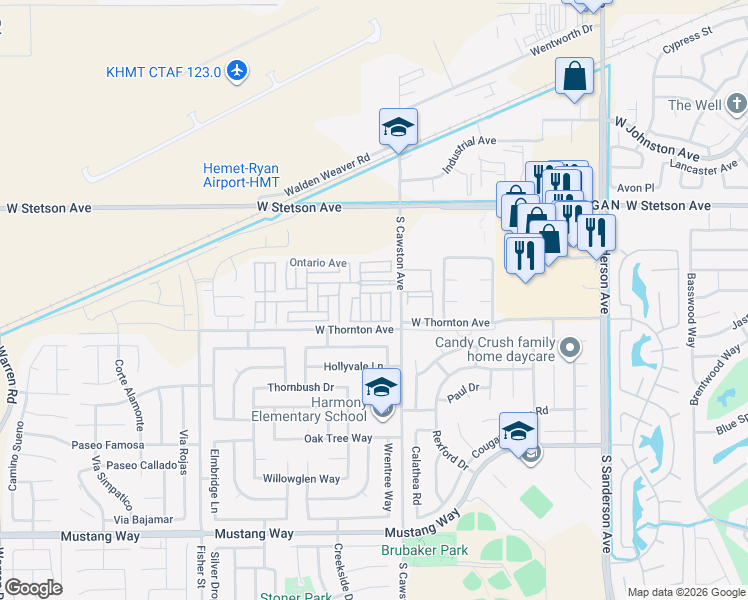 map of restaurants, bars, coffee shops, grocery stores, and more near in Hemet