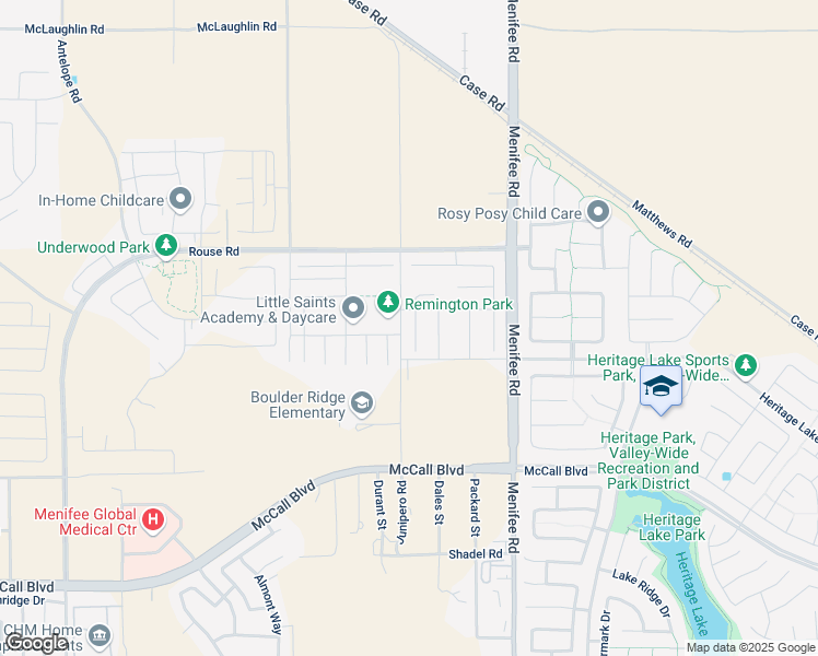 map of restaurants, bars, coffee shops, grocery stores, and more near 27250 Junipero Road in Menifee