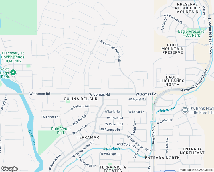 map of restaurants, bars, coffee shops, grocery stores, and more near 26719 North 70th Lane in Peoria
