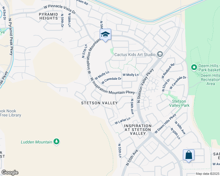 map of restaurants, bars, coffee shops, grocery stores, and more near 5617 West Andrea Drive in Phoenix