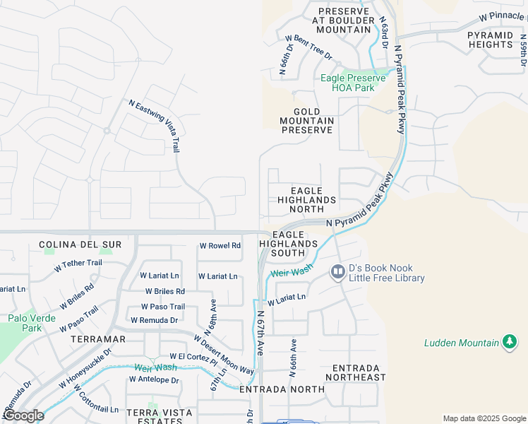 map of restaurants, bars, coffee shops, grocery stores, and more near 26752 West Andrea Drive in Phoenix