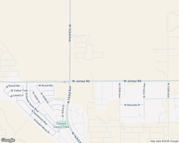 map of restaurants, bars, coffee shops, grocery stores, and more near 16142 West Jomax Road in Surprise