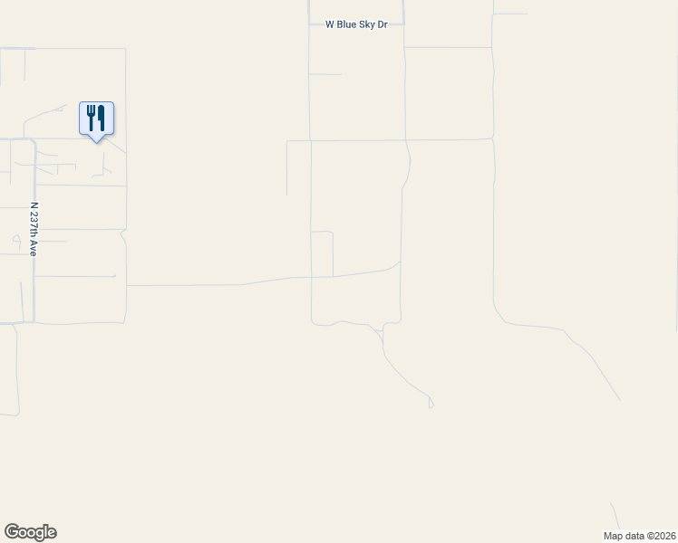 map of restaurants, bars, coffee shops, grocery stores, and more near 26747 North 231st Avenue in Wittmann