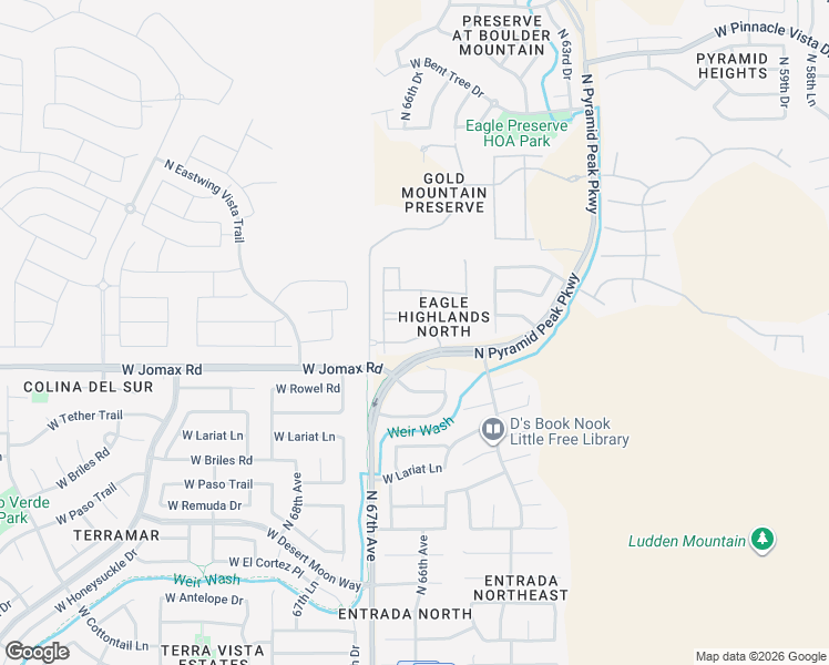 map of restaurants, bars, coffee shops, grocery stores, and more near 6546 West Andrea Drive in Phoenix