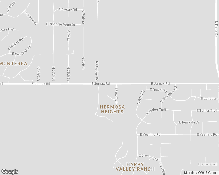 map of restaurants, bars, coffee shops, grocery stores, and more near 26510 North Paso Trail in Scottsdale