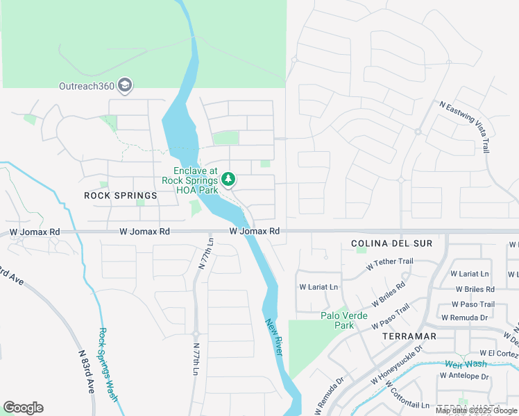 map of restaurants, bars, coffee shops, grocery stores, and more near 7599 West Spur Drive in Peoria