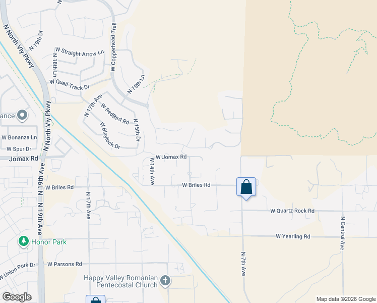 map of restaurants, bars, coffee shops, grocery stores, and more near 1105 West Spur Drive in Phoenix