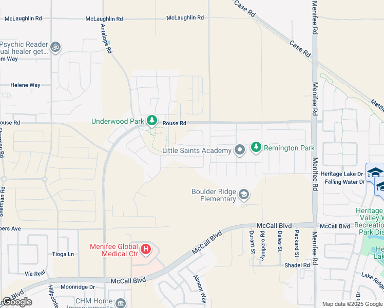 map of restaurants, bars, coffee shops, grocery stores, and more near 28382 Hopscotch Drive in Menifee
