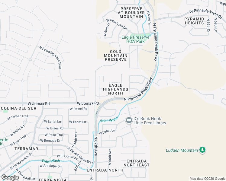 map of restaurants, bars, coffee shops, grocery stores, and more near 26755 North 65th Drive in Phoenix