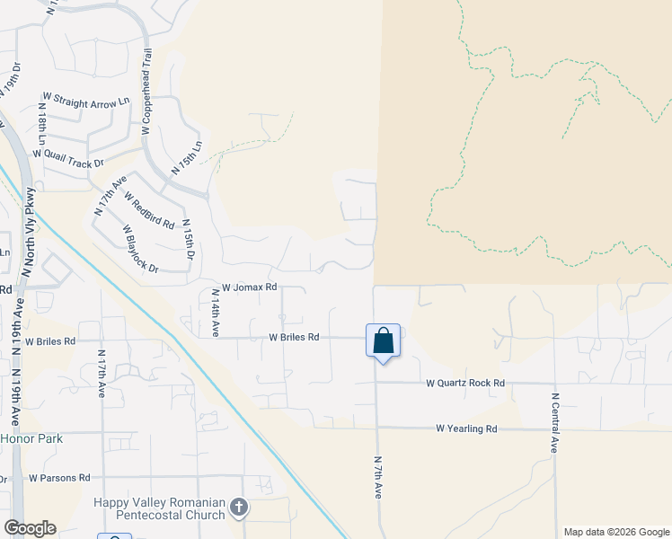map of restaurants, bars, coffee shops, grocery stores, and more near 26509 North 9th Avenue in Phoenix