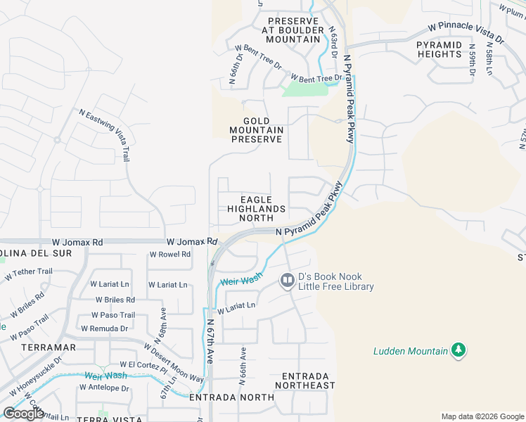map of restaurants, bars, coffee shops, grocery stores, and more near 26735 North 65th Drive in Phoenix