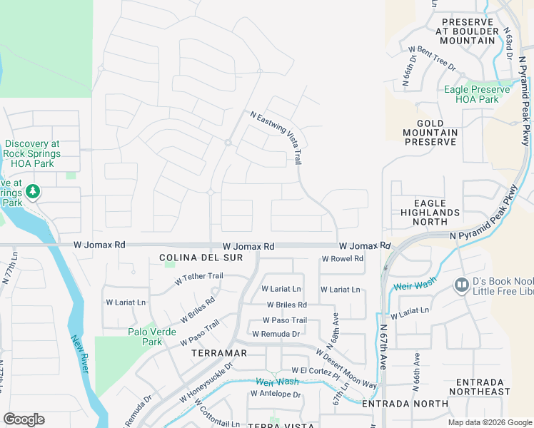 map of restaurants, bars, coffee shops, grocery stores, and more near 26719 North 70th Lane in Peoria