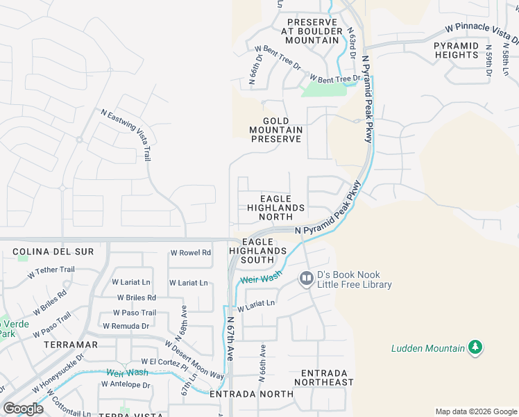 map of restaurants, bars, coffee shops, grocery stores, and more near 26806 North 65th Drive in Phoenix