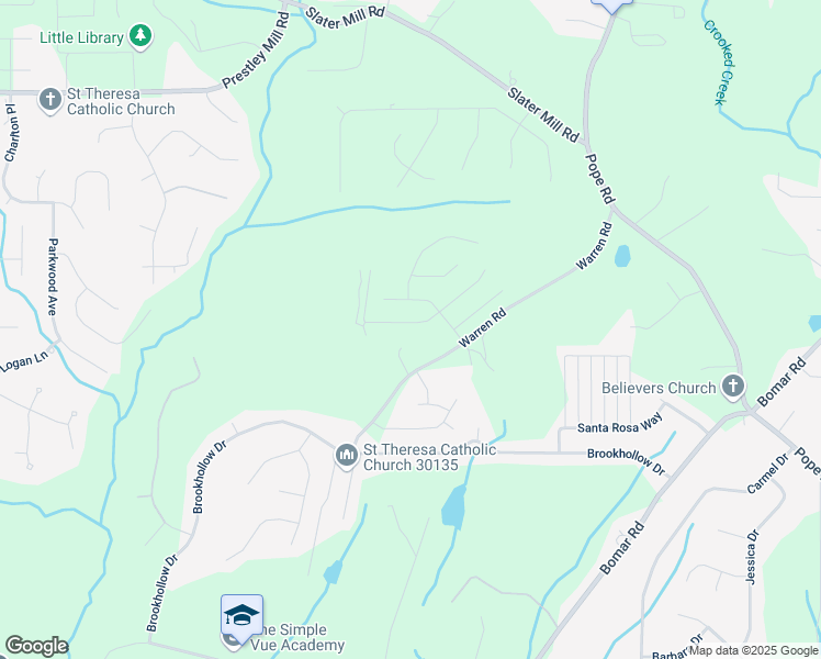 map of restaurants, bars, coffee shops, grocery stores, and more near 5067 Manning Drive in Douglasville