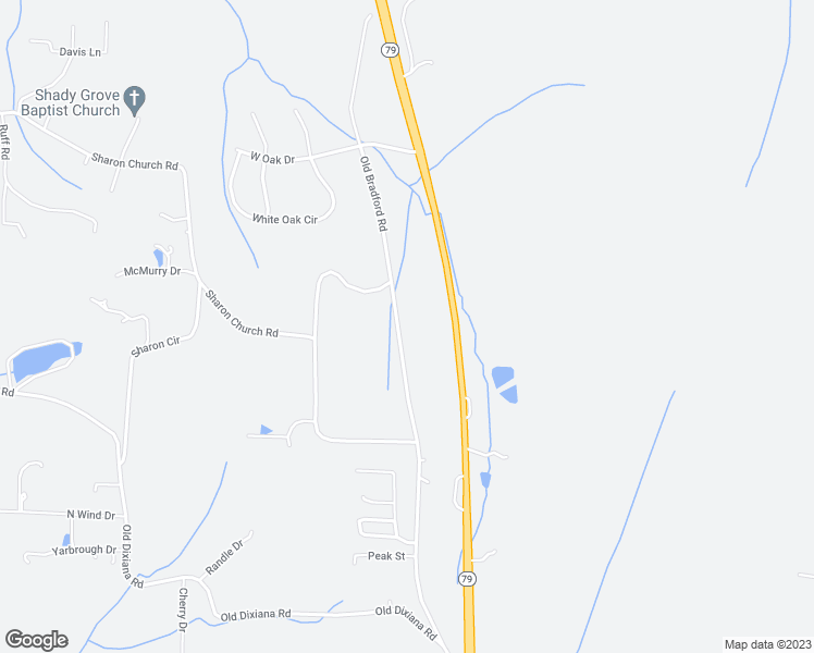 map of restaurants, bars, coffee shops, grocery stores, and more near 7613 Old Bradford Road in Pinson