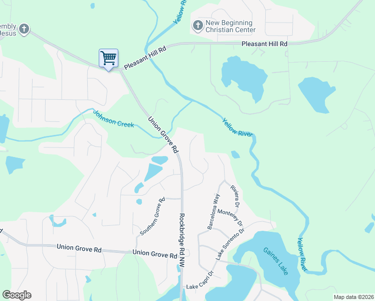 map of restaurants, bars, coffee shops, grocery stores, and more near 8206 Mahogany Lane in Lithonia