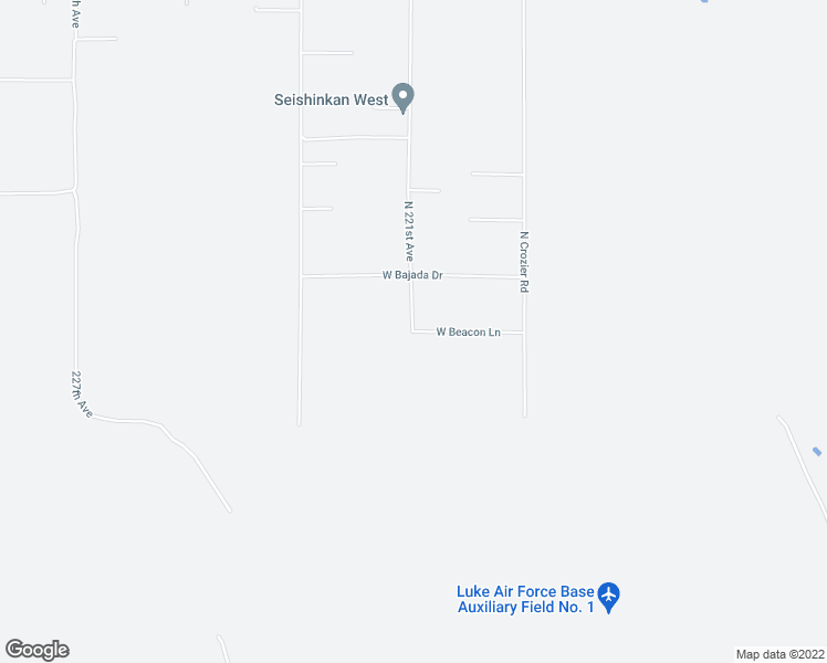 map of restaurants, bars, coffee shops, grocery stores, and more near 23620 West Beacon Lane in Wittmann