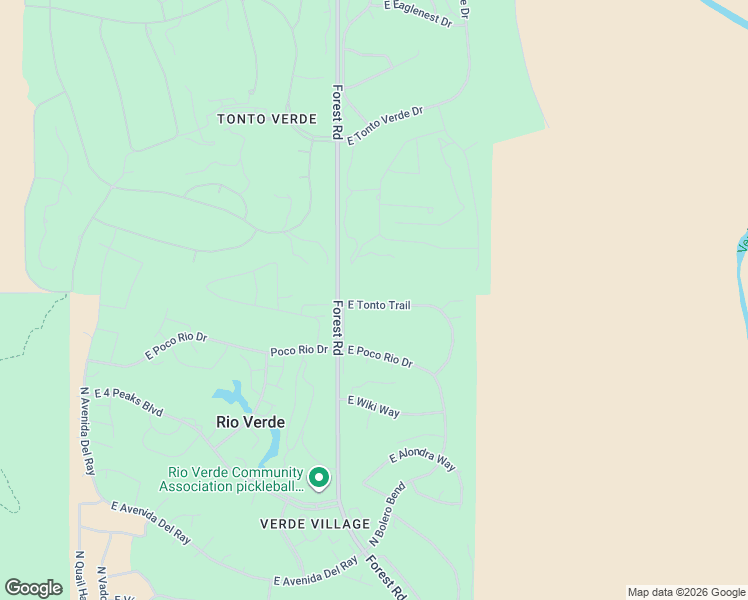 map of restaurants, bars, coffee shops, grocery stores, and more near 19026 East Tonto Trail in Rio Verde
