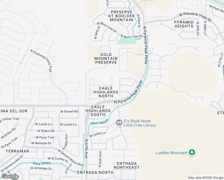 map of restaurants, bars, coffee shops, grocery stores, and more near 26806 North 65th Avenue in Phoenix