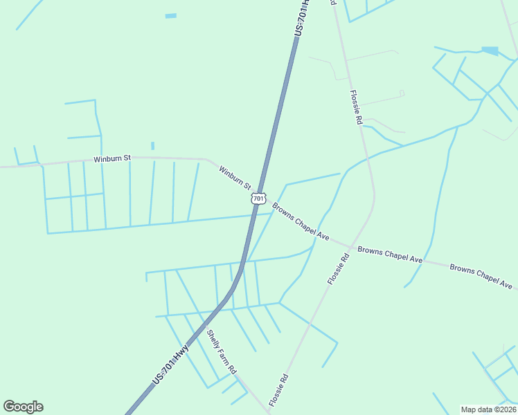 map of restaurants, bars, coffee shops, grocery stores, and more near 1175 Winburn Street in Conway
