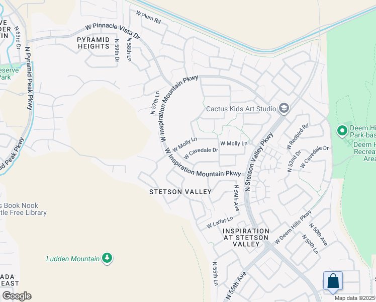 map of restaurants, bars, coffee shops, grocery stores, and more near 5618 West Cavedale Drive in Phoenix