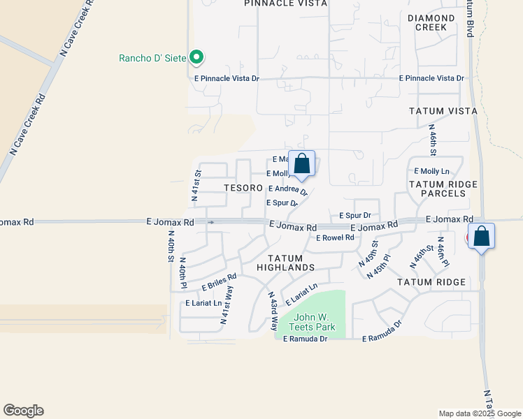 map of restaurants, bars, coffee shops, grocery stores, and more near 26612 North 42nd Way in Cave Creek