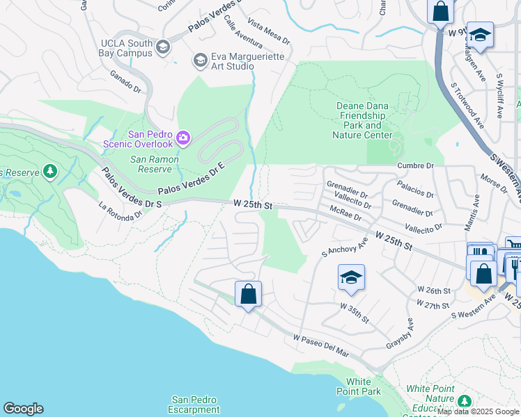 map of restaurants, bars, coffee shops, grocery stores, and more near 2275 Catalina Vista in Los Angeles