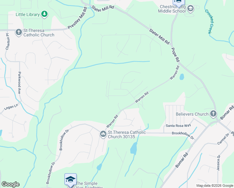 map of restaurants, bars, coffee shops, grocery stores, and more near 5065 Irvine Drive in Douglasville