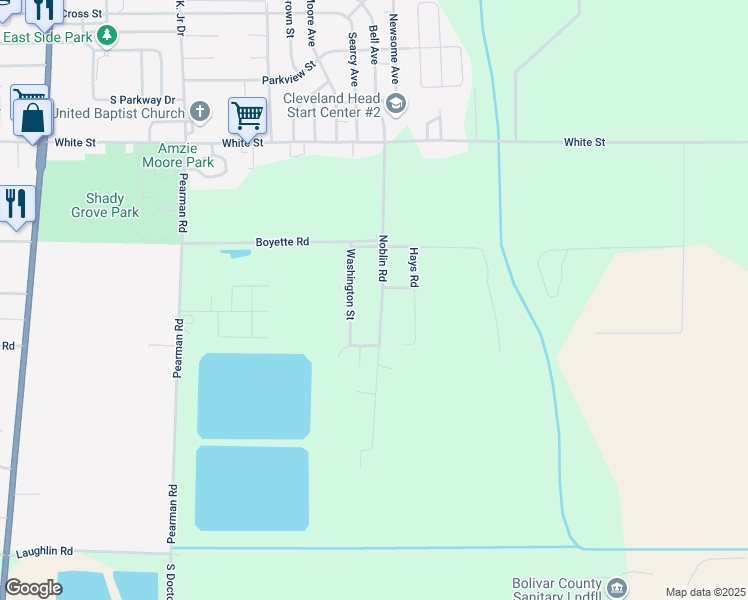 map of restaurants, bars, coffee shops, grocery stores, and more near 312 Noblin Road in Cleveland