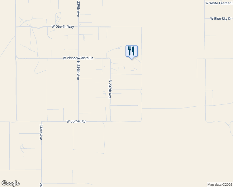 map of restaurants, bars, coffee shops, grocery stores, and more near West Red Bird Road in Maricopa County