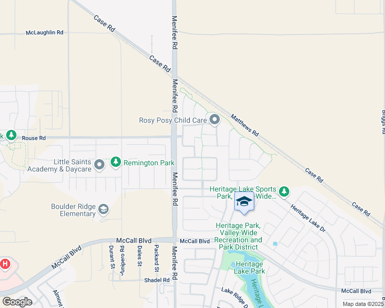 map of restaurants, bars, coffee shops, grocery stores, and more near 29064 Steamboat Drive in Menifee