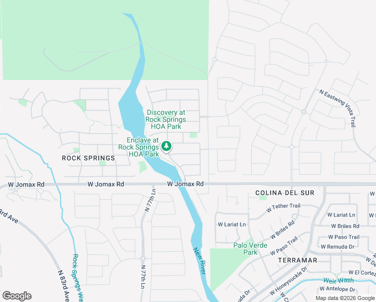 map of restaurants, bars, coffee shops, grocery stores, and more near 7576 West Andrea Drive in Peoria