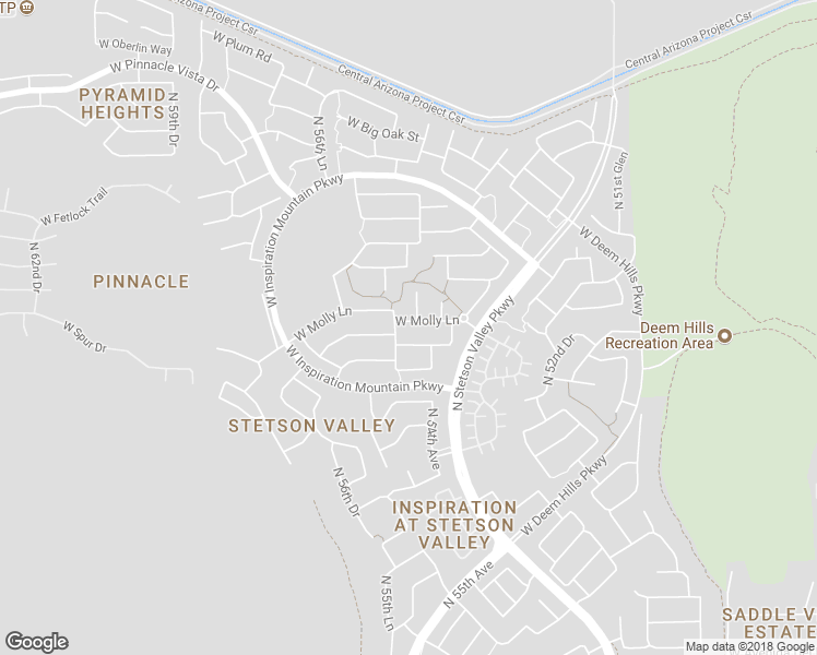 map of restaurants, bars, coffee shops, grocery stores, and more near 5523 West Molly Lane in Phoenix