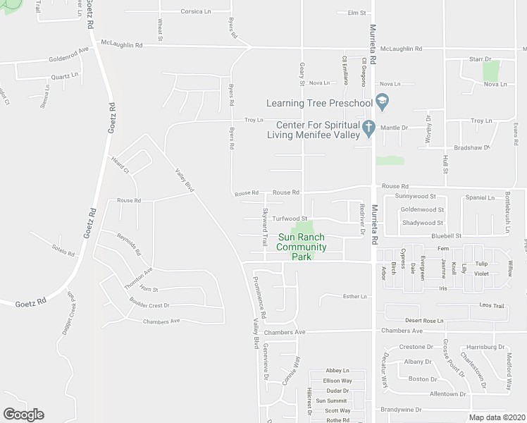 map of restaurants, bars, coffee shops, grocery stores, and more near 87 Skyward Trail in Menifee