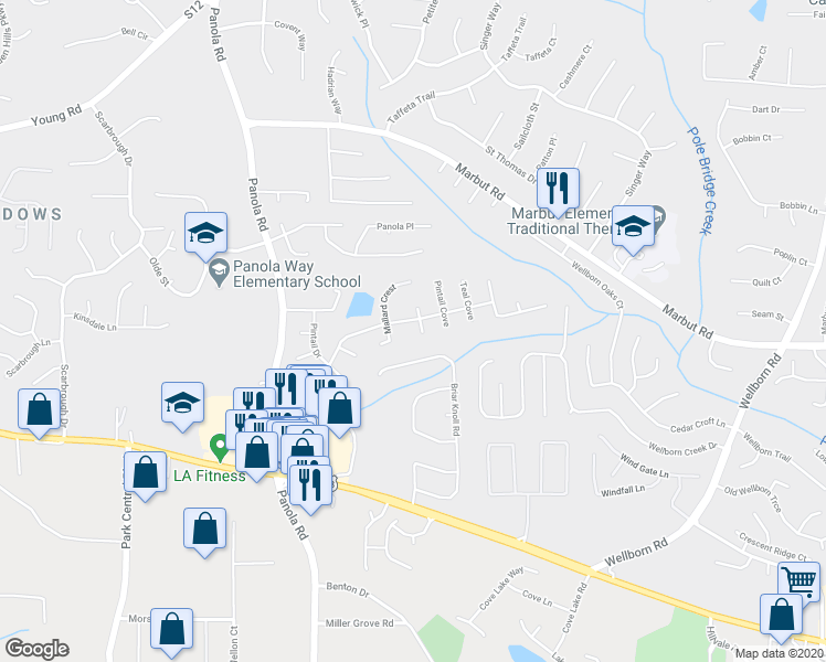 map of restaurants, bars, coffee shops, grocery stores, and more near 5557 Mallard Trail in Lithonia