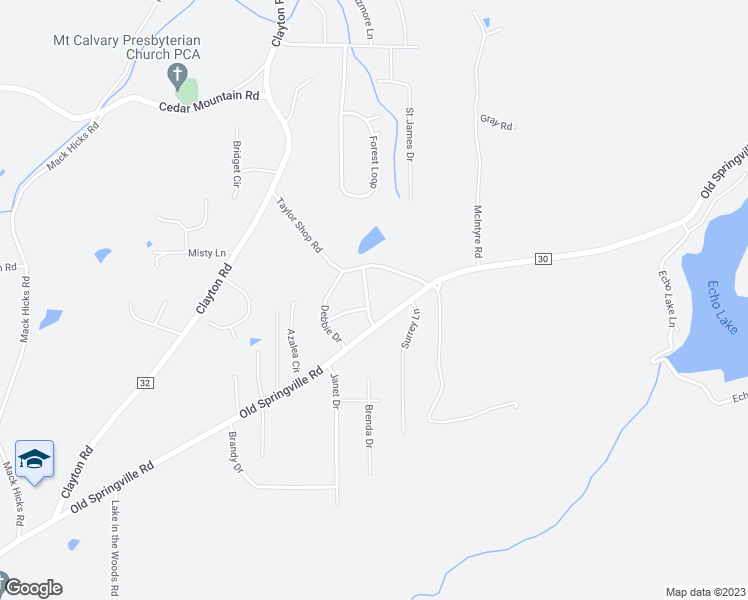 map of restaurants, bars, coffee shops, grocery stores, and more near 5905 Elizabeth Drive in Trussville