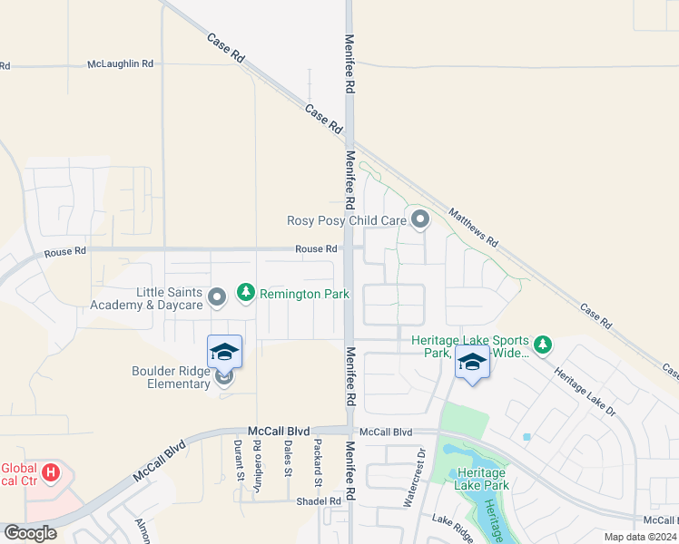 map of restaurants, bars, coffee shops, grocery stores, and more near 27044 Great Plains Court in Menifee