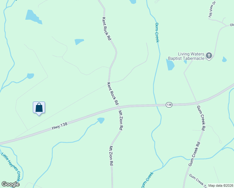 map of restaurants, bars, coffee shops, grocery stores, and more near 106-142 Kent Rock Road in Loganville