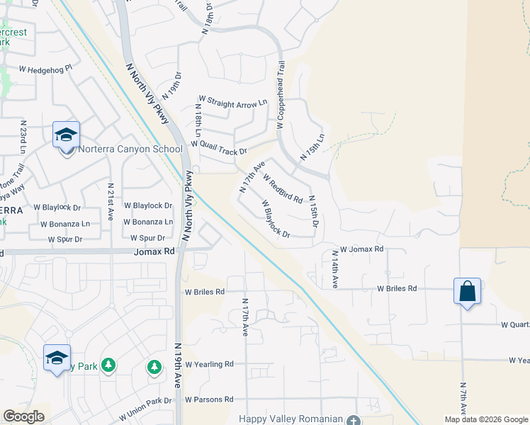 map of restaurants, bars, coffee shops, grocery stores, and more near 1654 West Cavedale Drive in Phoenix