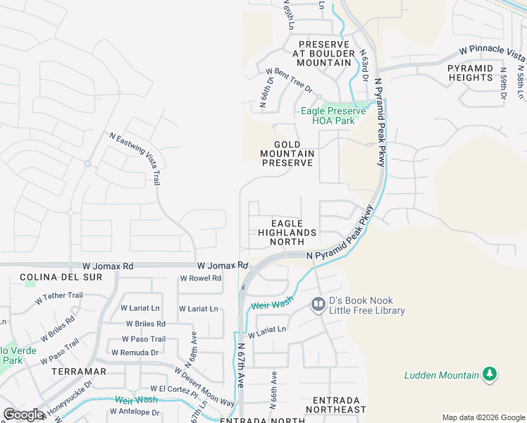 map of restaurants, bars, coffee shops, grocery stores, and more near 6545 West Molly Lane in Phoenix