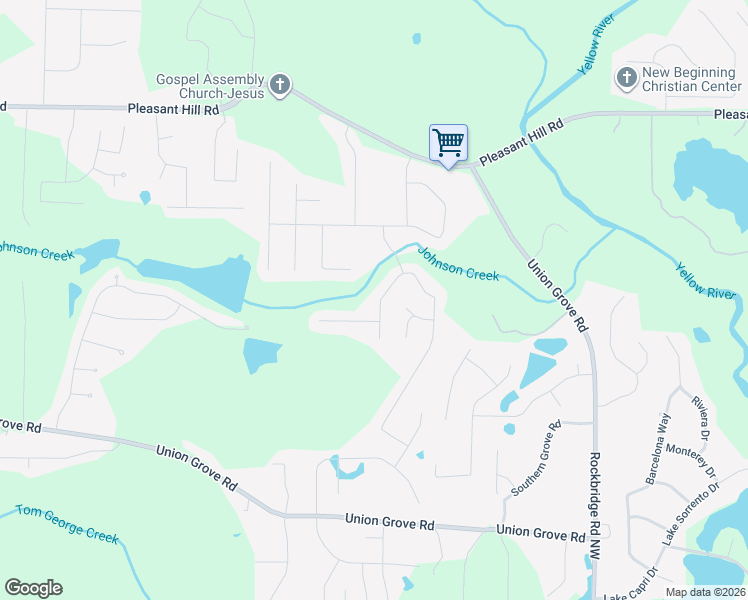 map of restaurants, bars, coffee shops, grocery stores, and more near 2282 Benson Ridge in Lithonia