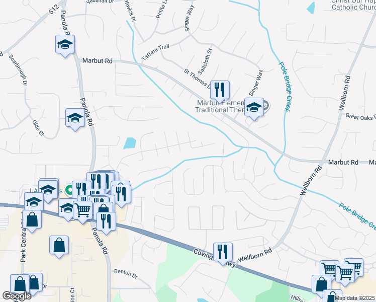 map of restaurants, bars, coffee shops, grocery stores, and more near 2086 Teal Cove in Lithonia