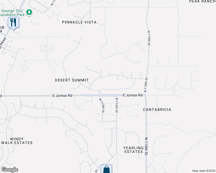 map of restaurants, bars, coffee shops, grocery stores, and more near 11511 East Cavedale Drive in Scottsdale