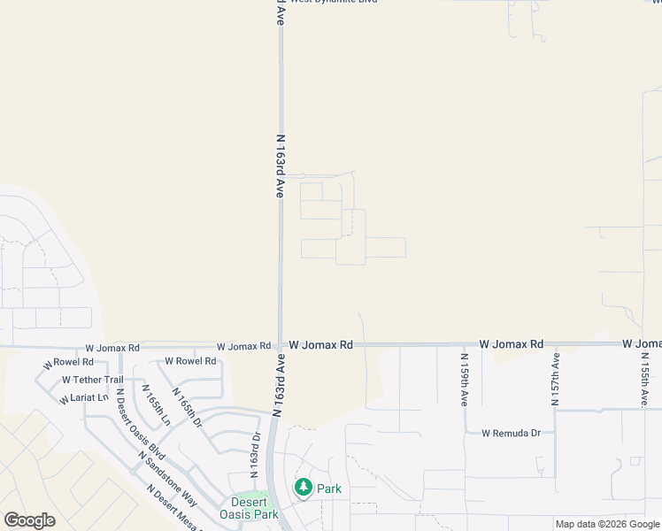 map of restaurants, bars, coffee shops, grocery stores, and more near 16142 West Jomax Road in Surprise
