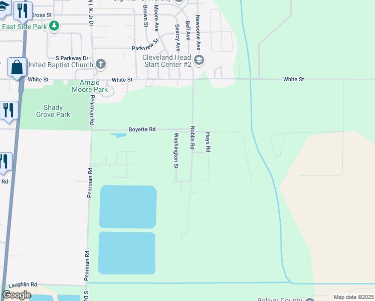 map of restaurants, bars, coffee shops, grocery stores, and more near 312 Noblin Road in Cleveland