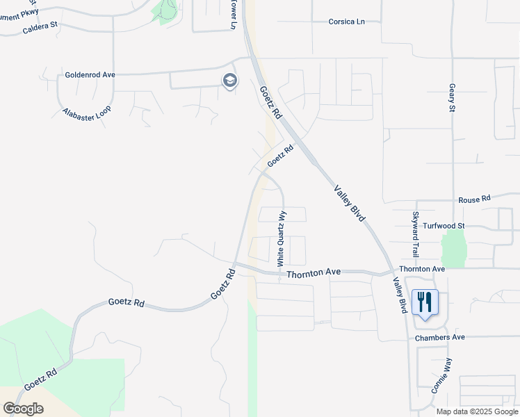 map of restaurants, bars, coffee shops, grocery stores, and more near 27035 Indigo Bush Road in Menifee