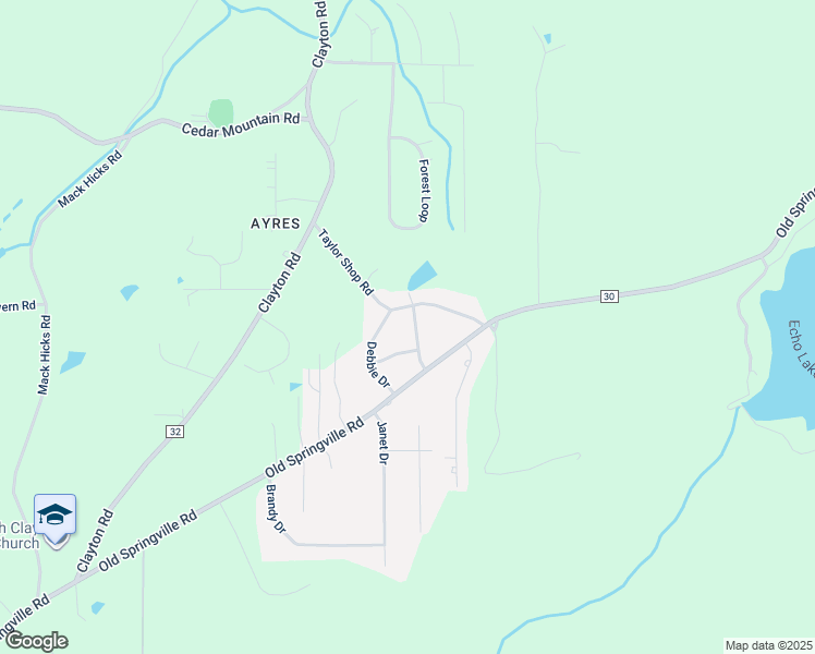 map of restaurants, bars, coffee shops, grocery stores, and more near 5908 Elizabeth Drive in Trussville